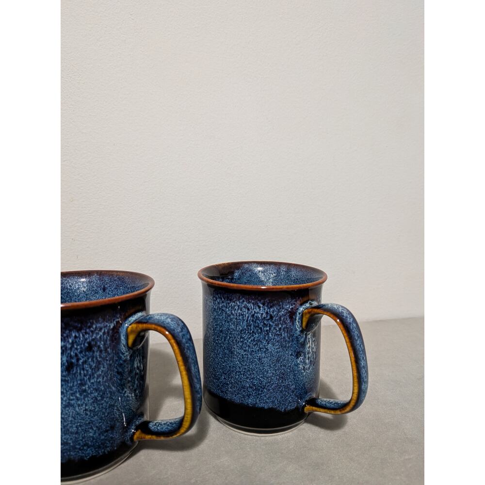 Ocean Waves by West Elm Blue & Brown Coffee Mugs Set Of 2 Discontinued - Picture 10 of 10